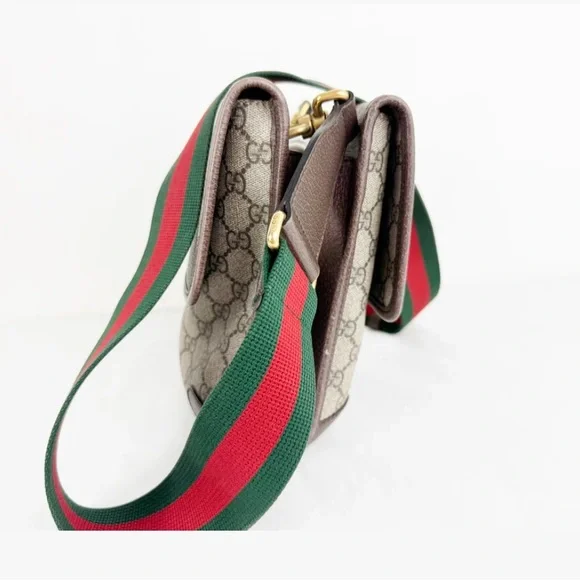 Gucci Neo vintage crossbody bag green & red strap like new excellent condition - Picture 6 of 12